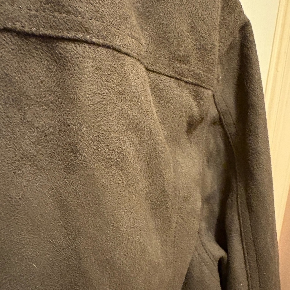 CXL by Christian Lacroix Men’s Faux Suede Brown Snap-Front Jacket Size Large NWT - Picture 13 of 14